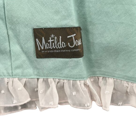 Matilda Jane Serendipity Top Girls Mint Green Sleeveless Ruffle Hem Size 8 - Picture 5 of 6